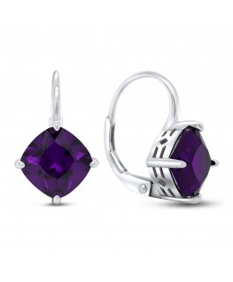 Brilio Silver Brilio Sidabrinis Fashion silver earrings with violet zircon EA304WAM