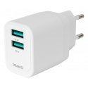 Deltaco USB-AC200 mobiilseadme laadija Universaalne Valge Vahelduvvool Hoonesisene Deltaco USB-AC200 mobiilseadme laadija Universaalne Valge Vahelduvvool Hoonesisene