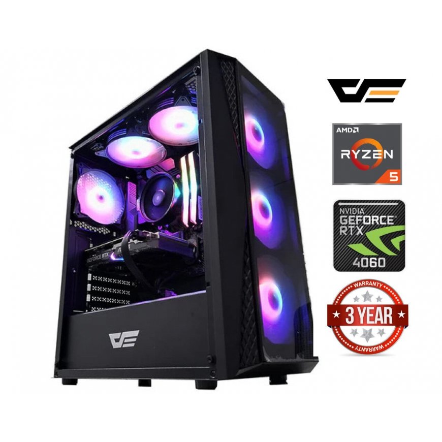 MDATA GAMING Ryzen 5 5600X 32GB 1TB SSD 1TB HDD RTX 4060 Windows 11