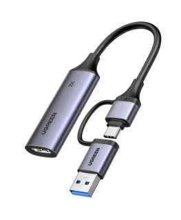 Ugreen 2K@30Hz HDMI - USB-A/USB-C tallennusadapteri