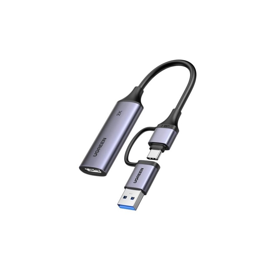 Ugreen 2K@30Hz HDMI - USB-A/USB-C video salvestamise adapter