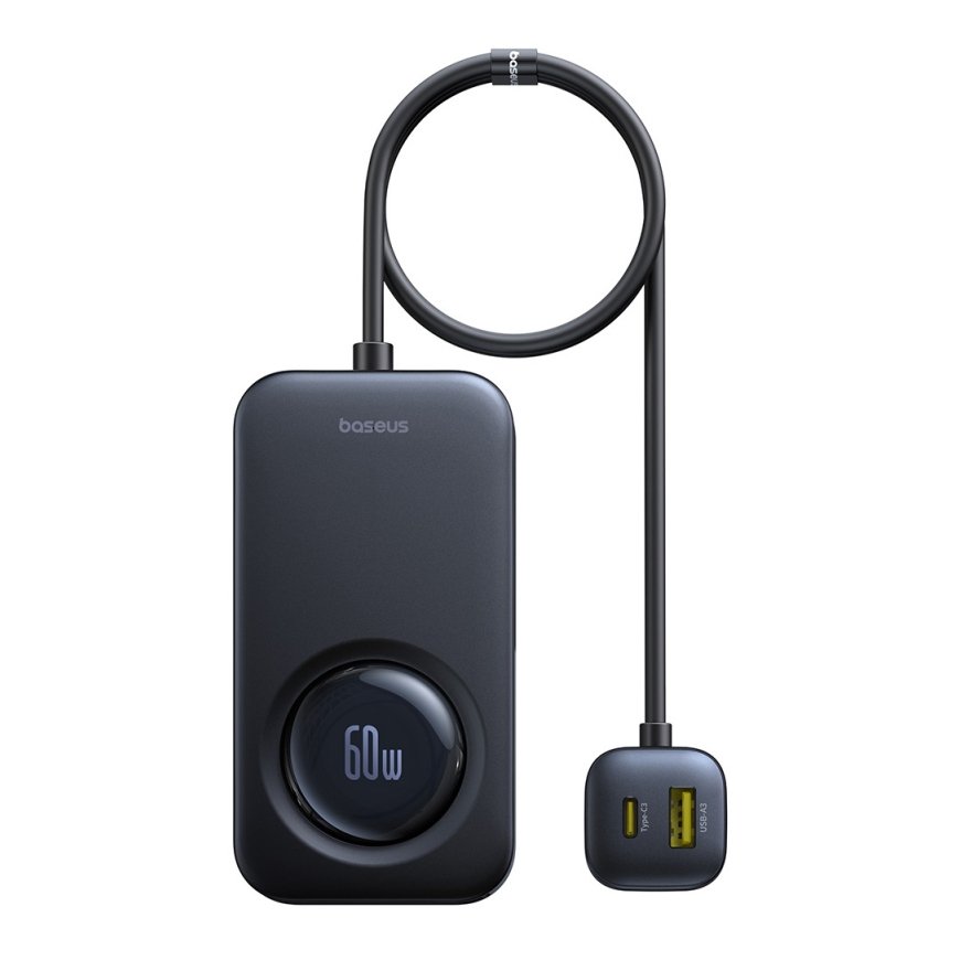 Baseus PrimeTrip USB-C auto laadija 1,5 m 60W 3x USB, 3x USB-C must