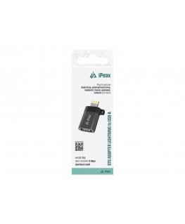 iPEAX ADAPTER OTG LIGHTNING / USB-A (sieviete) Melns