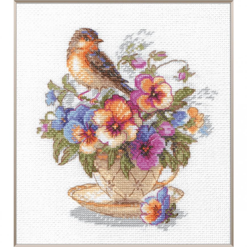 Tea Ring - Embroidery Cross-Stitch Kit by Aine