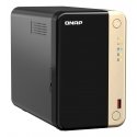 QNAP TS-264 NAS Tower „Intel® Celeron®“ N5095 8 GB 0 TB QNAP QTS Juoda, Auksas