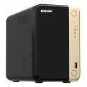 QNAP TS-264 NAS Tower Intel® Celeron® N5095 8 GB 0 TB QNAP QTS musta, Kulta