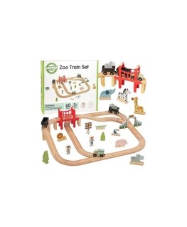 Wooden ZOO Train Track WOOPIE Green XL 60 pcs