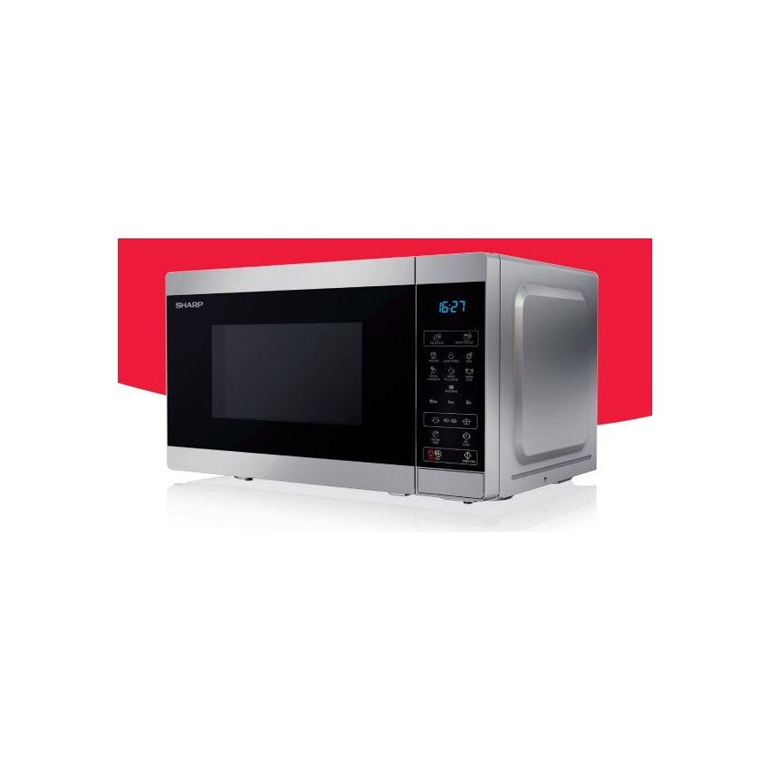 Sharp YC-MS02E-S microwave Silver Solo microwave Countertop 20 L 800 W