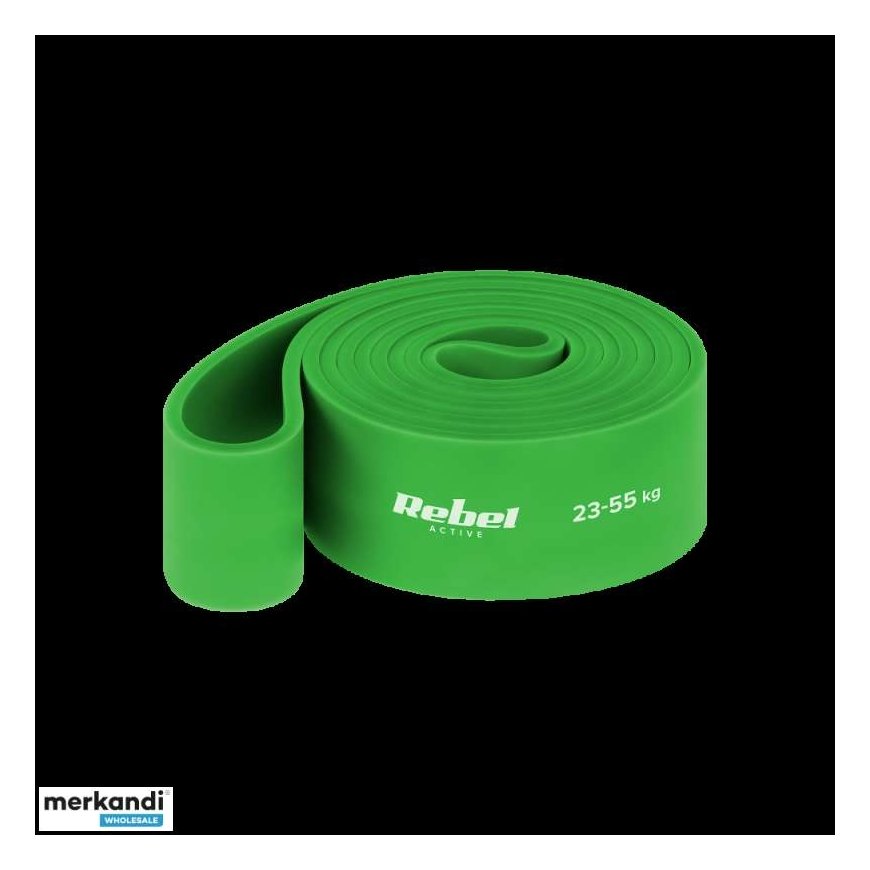 TPE Exercise Band - Power Band PT-5, green 23-55 kg REBEL ACTIVE – 2