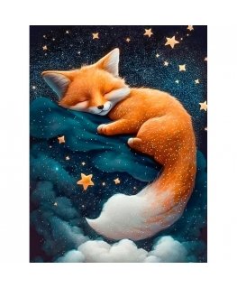 Beldizart Diamond Painting Kit "Fox Dreams" 30x40 cm WD3216