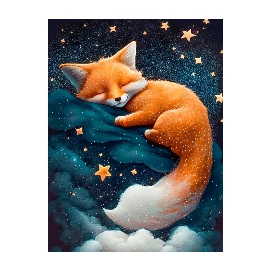 Beldizart Diamond Painting Kit "Fox Dreams" 30x40 cm WD3216