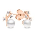 Brilio Silver Unique Bronze Earrings with Real Pearls EA622R
