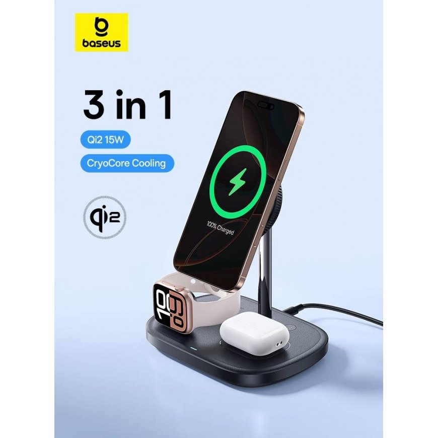 Baseus EnerFill FS41 3-in-1 Wireless Charger 22.5W black – 2