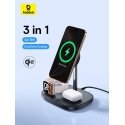 Baseus EnerFill FS41 3-in-1 bezvadu lādētājs 22.5W melns Baseus EnerFill FS41 3-in-1 bezvadu lādētājs 22.5W melns
