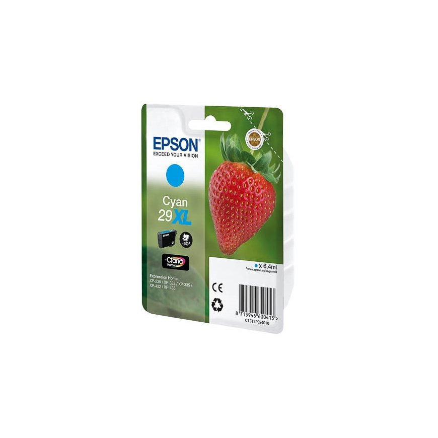 Epson Strawberry 29XL C tindikassett 1 tk Originaal High (XL) Yield Tsüaan