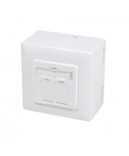 LogiLink NP0039A kontatkligzda RJ-45 Metālisks, Balts