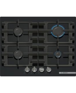 Bosch Serie 4 PNP6B6K40 варочная поверхность Черный Встроенный 60 cm Газовый 4 зона(ы)
