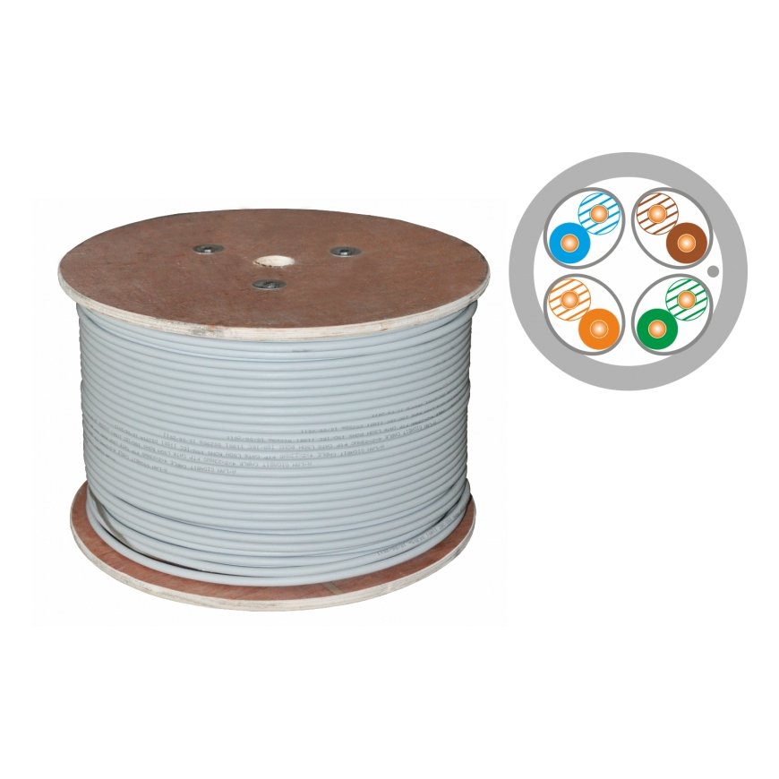 Alantec KIF6ALSOH500D tīkla kabelis Balts 500