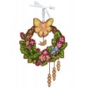 Beldizart Kryželiu siuvinėjimas ant medinio pagrindo "Velykinis vainikas 1" 12*12 cm SO-121
