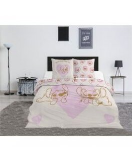 Disney Stitch & Angel puuvillasekoite peitteen päällinen 135 cm