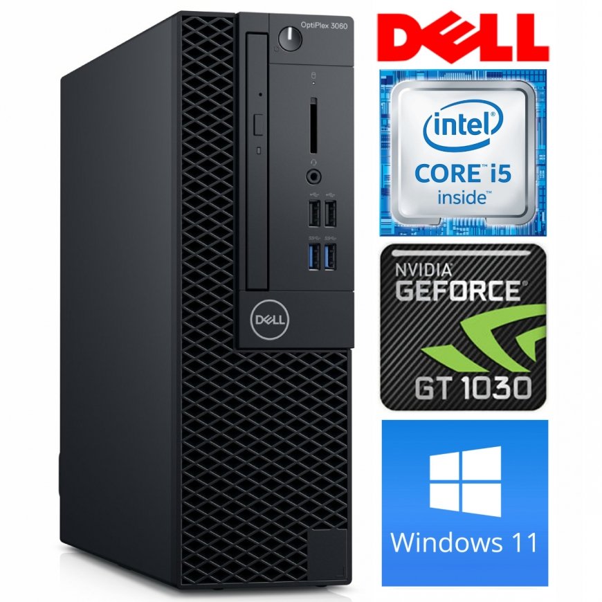 DELL 3060 SFF i5-8400 16GB 256SSD M.2 NVME GT1030 2GB DVD WIN11Pro