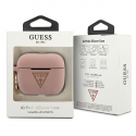 Guess GUACAPLSTLPI AirPods Pro cover pink Silicone Triangle Logo