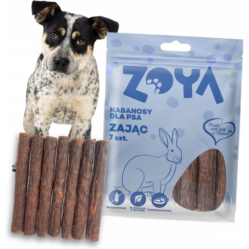 ZOYA Kabanos kaninansuosike koirille 7 kpl