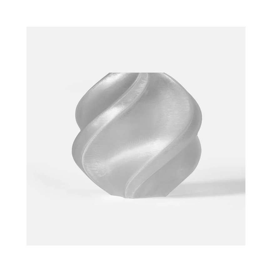 BambuLab Bambu Lab PETG полупрозрачный пластик 1.75mm 1kg - комплект с многоразовой катушкой - Полупрозрачный Серый