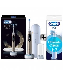 Dantų šepetėlis Oral-B iO 10 serijos „Eclipse Gold“ specialusis leidimas, baltas