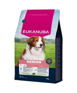 Sausa barība suņiem - Eukanuba Senior, Small|Medium, Lamb and Ri