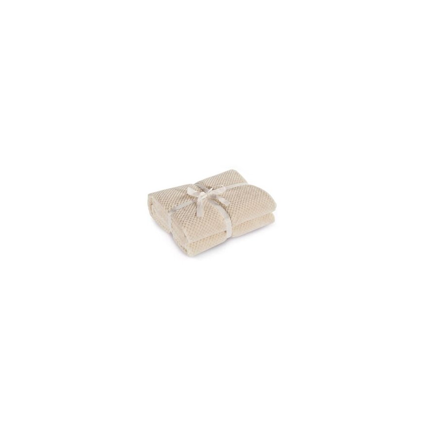 DecoKing Blanket HENRY sand color relief jacquard style modern 170x210