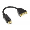 Alcasa DP-AD06 vaizdo kabelio adapteris 0,2 m DVI-I DisplayPort Juoda Alcasa DP-AD06 vaizdo kabelio adapteris 0,2 m DVI-I DisplayPort Juoda