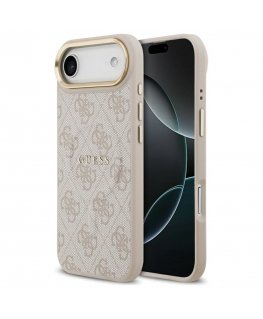 GUESS vāciņš, paredzēts IPHONE 17 Air, saderīgs ar MagSafe GUHMP17MP4MSEGCP (PU 4G W/ Classic), rozā