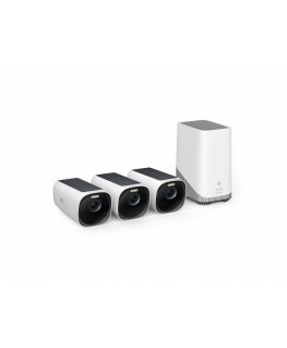 Eufy eufyCam S330 (eufyCam 3) 3-Cam Kit Karp IP süsteemiga turvakaamera Hooneväline 3840 x 2160 pikslit Sein