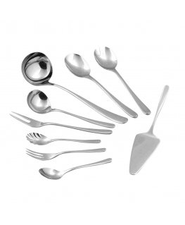 24-piece cutlery set, flock