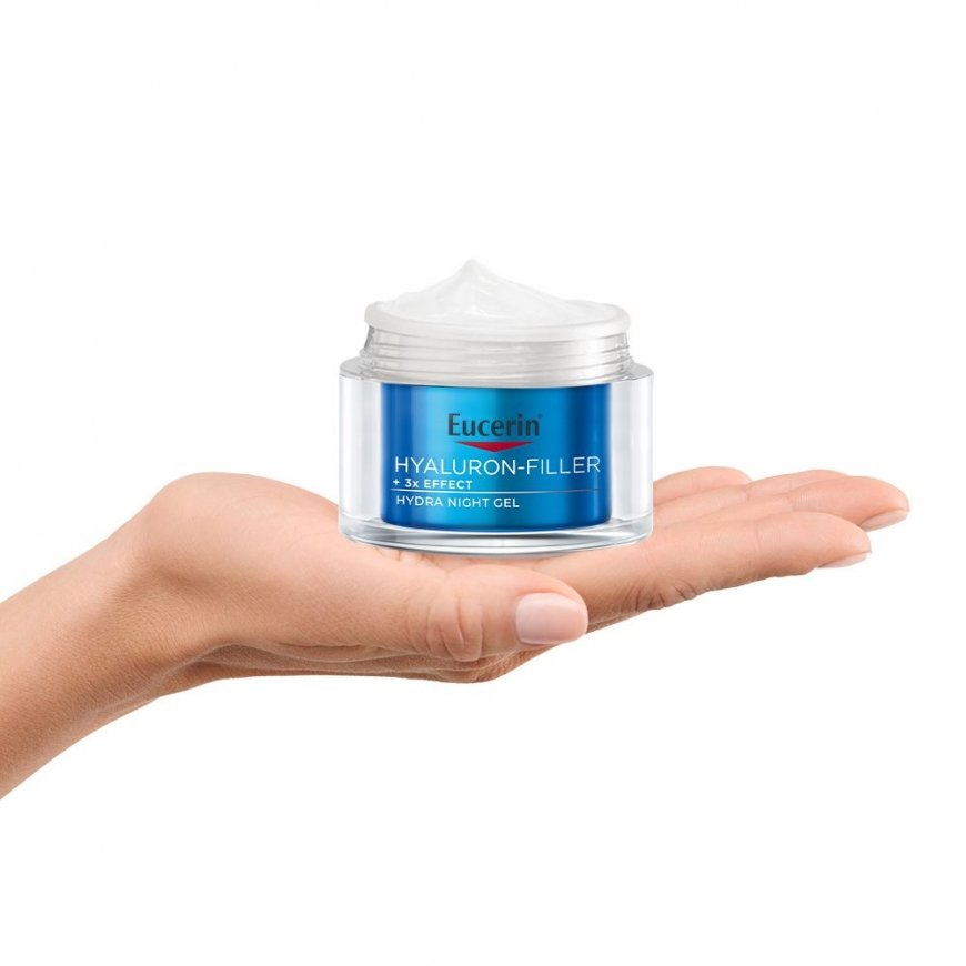 Eucerin Hyaluron-Filler+3x Effect Naktinis Drėkinamasis Gelis (Hydra Night Gel) 50 ml
