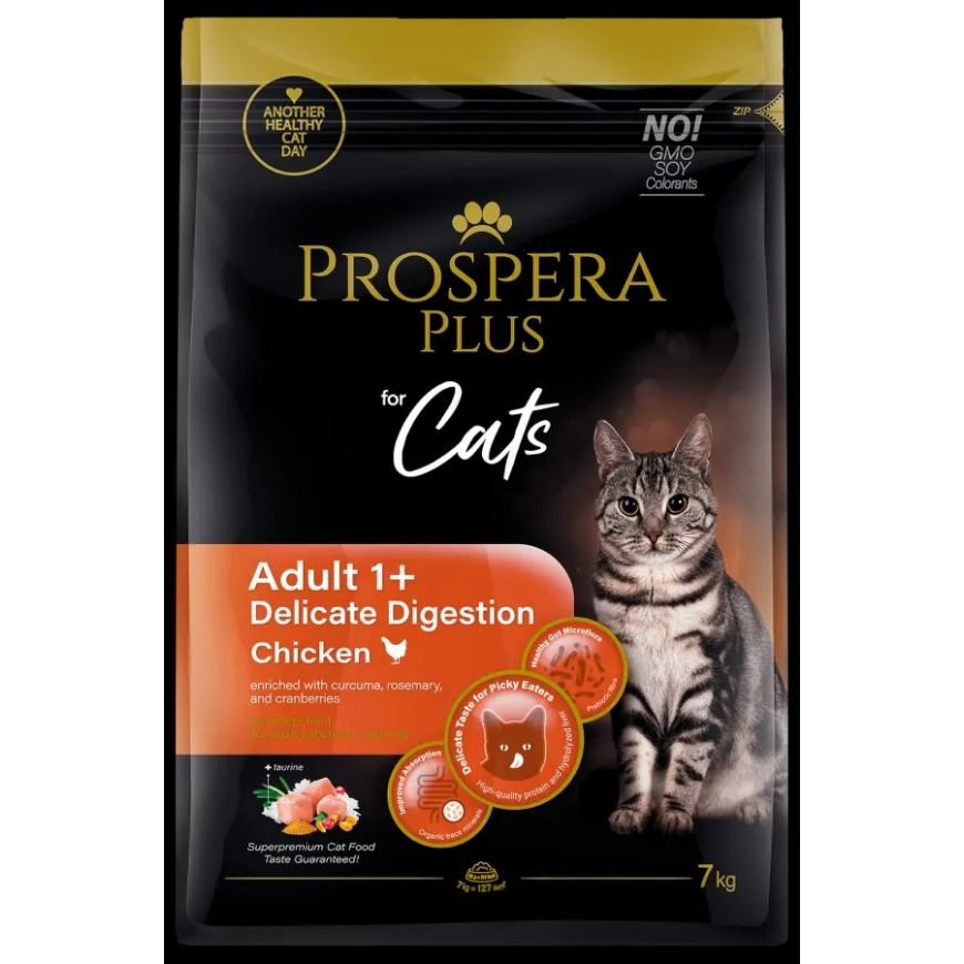Barība kaķiem – Prospera Plus Adult 1+ Chicken Delicate Digestio