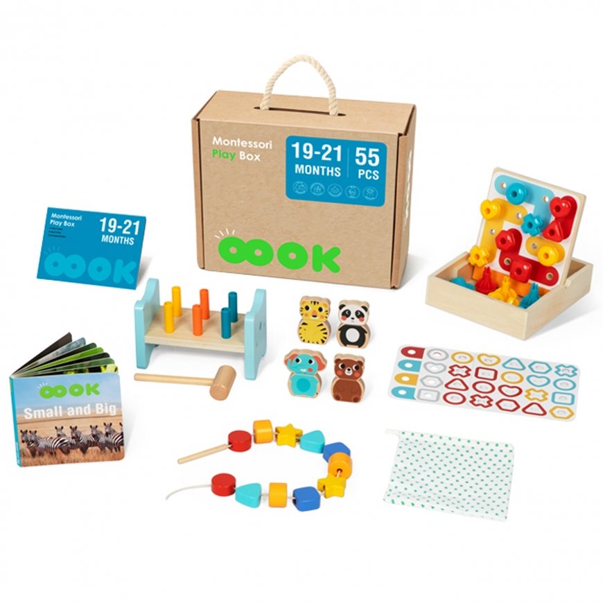 WOOPIE Roheline Montessori hariduslik kast 7in1 – 2