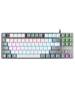 Rampage Klaviatūra žaidimām mehāniskā Snug RGB KRGD Sarkanā balta un pelēka