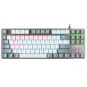 Rampage Klaviatūra žaidimams mechaninė Snug RGB KRGD Raudona balta ir pilka Rampage Klaviatūra žaidimams mechaninė Snug RGB KRGD Raudona balta ir pilka
