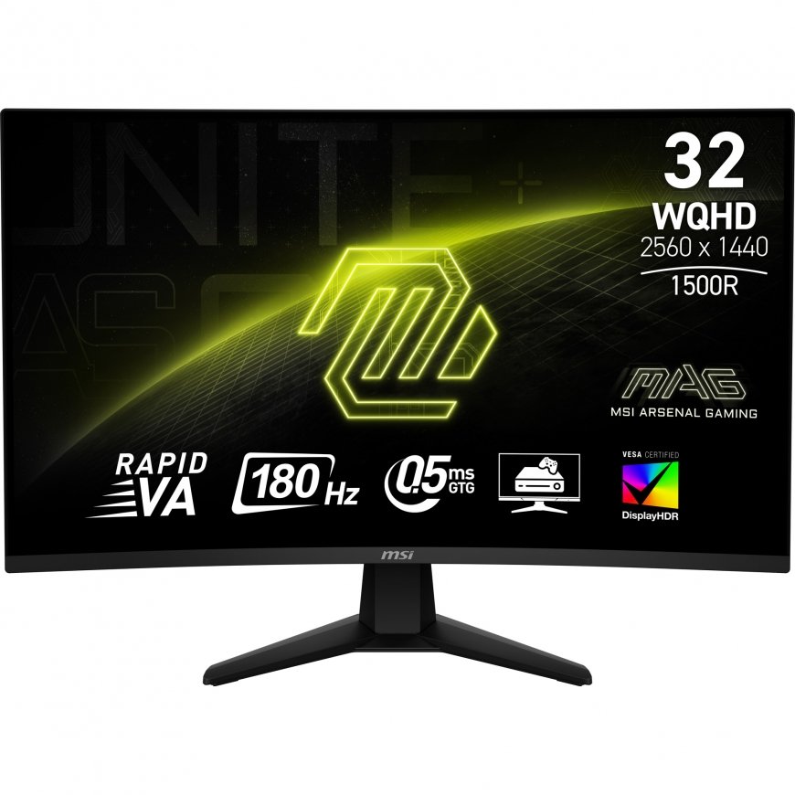 MSI MAG 32CQ6F tietokoneen litteä näyttö 80 cm (31.5") 2560 x 1440 pikseliä Wide Quad HD musta