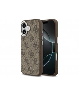 Чехол Guess 4G Classic Logo MagSafe для Apple iPhone 17 коричневый