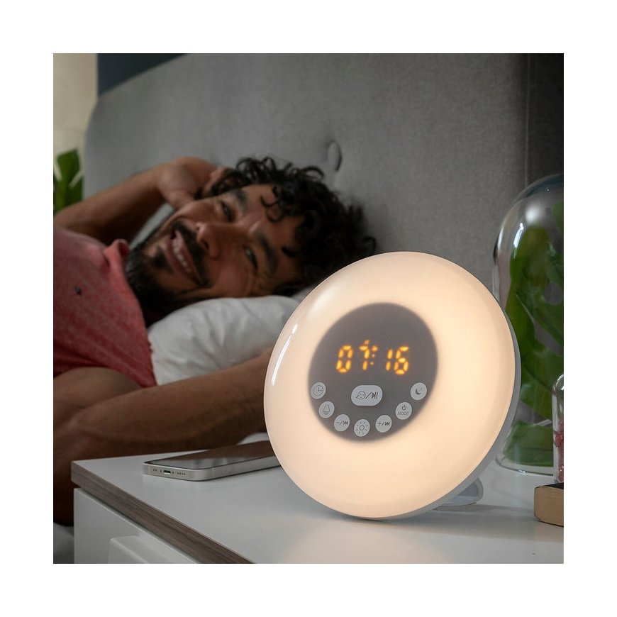 InnovaGoods uzlādējams saullēkta modinātājs