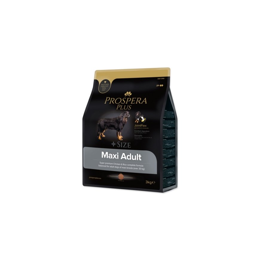 Prospera Plus Maxi Pieaugušo vistas ar rīsiem 3kg