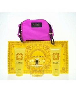 Versace Geltona Diamond Set for Women (EDT, 90 ml + Shower Gel, 100 ml + Body Lotion, 100 ml + Cosmetic Pouch)