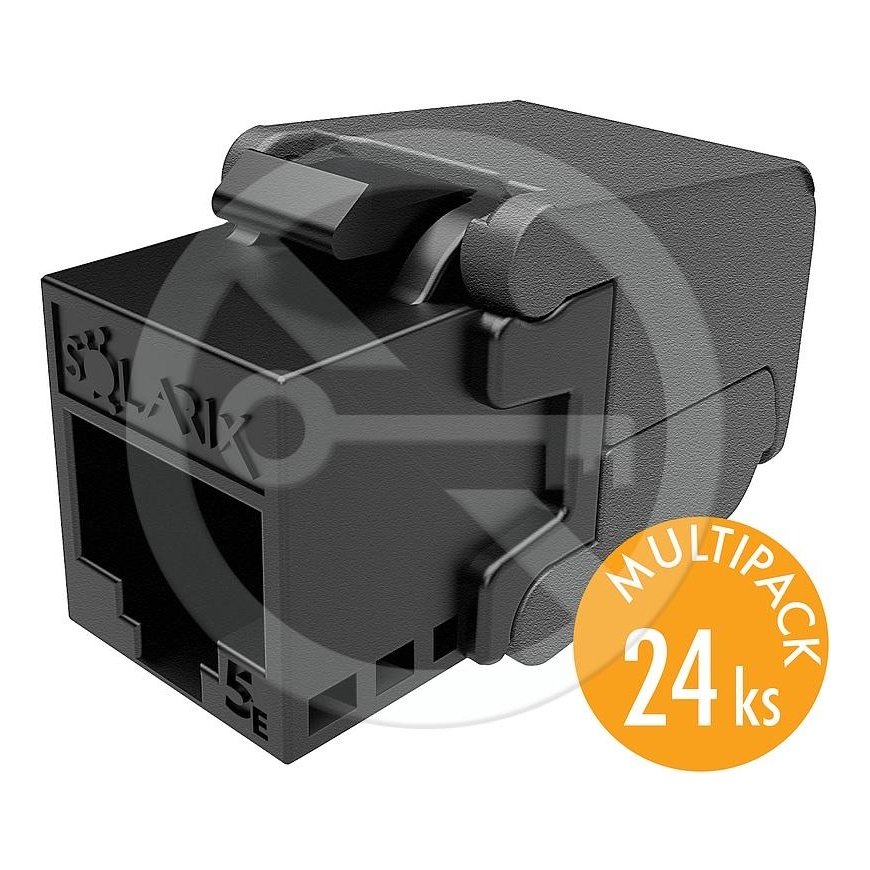Solarix Keystone CAT5e UTP RJ45 melnā
