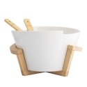 Säännöllinen soikea salaattiastia 29x25x16 cm NBC bambupohjalla ja lusikoilla Säännöllinen soikea salaattiastia 29x25x16 cm NBC bambupohjalla ja lusikoilla