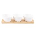 Regular oval salad bowl 29x25x16 cm NBC with bamboo base and spoons Regular oval salad bowl 29x25x16 cm NBC with bamboo base and spoons