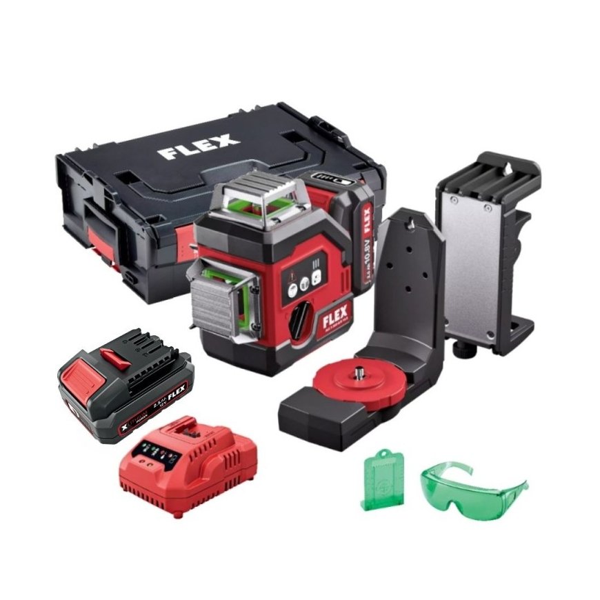 Kryžminis lazerinis nivelyras FLEX ALC 3/360-G/R 12V