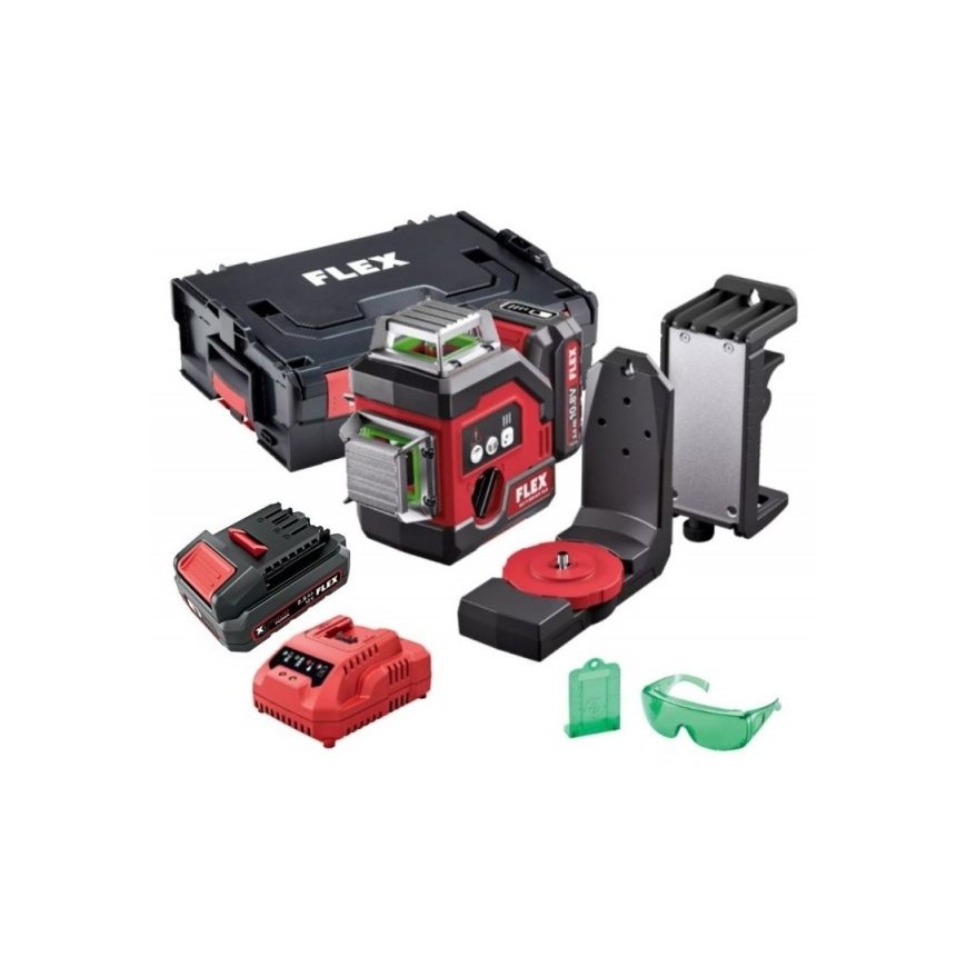 Kryžminis lazerinis nivelyras FLEX ALC 3/360-G/R 12V – 2